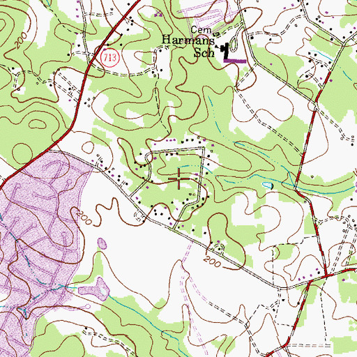 Topographic Map of Severn Ridge, MD