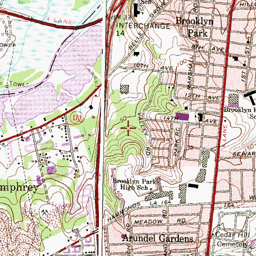 Topographic Map of Harbor Valley Estates, MD