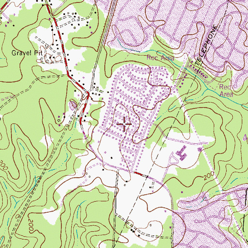 Topographic Map of Chapelgate, MD