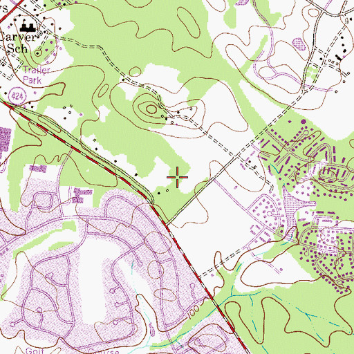 Topographic Map of Charing Cross, MD