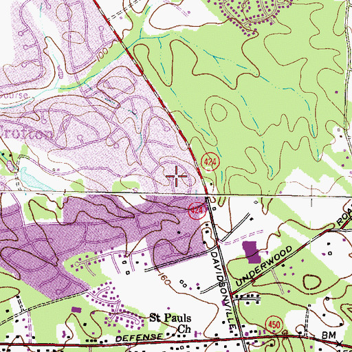 Topographic Map of Courts of Crofton, MD