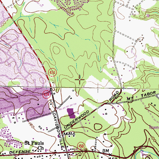 Topographic Map of Crofton Park, MD
