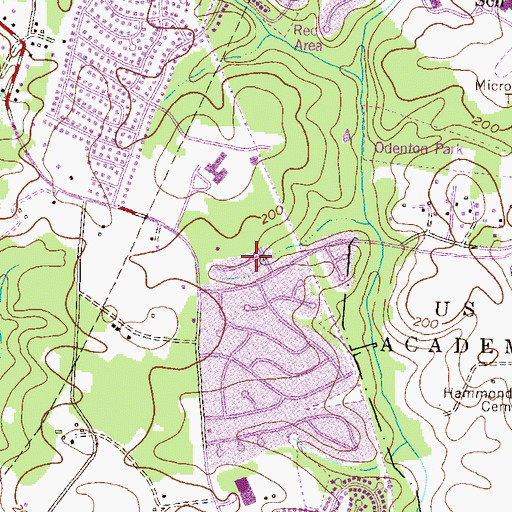 Topographic Map of Four Seasons Estates, MD
