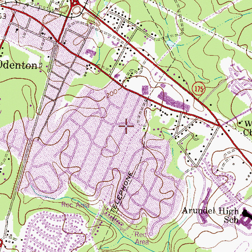 Topographic Map of Kings Heights, MD