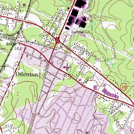 Topographic Map of Odenton Elementary School, MD