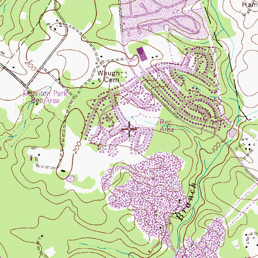 Topographic Map of Odenton Park, MD