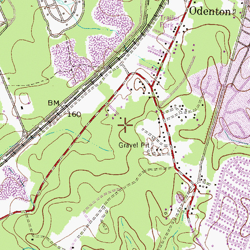 Topographic Map of Orchard Gate at Piney Orchard, MD