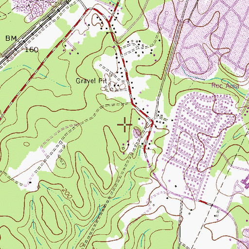 Topographic Map of Orchard Point at Piney Orchard, MD