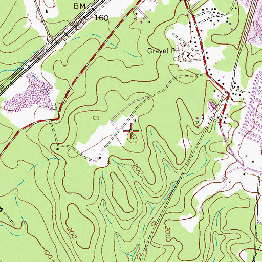 Topographic Map of Piney Orchard, MD