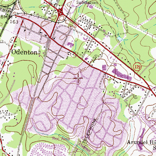 Topographic Map of Scotts Manor, MD