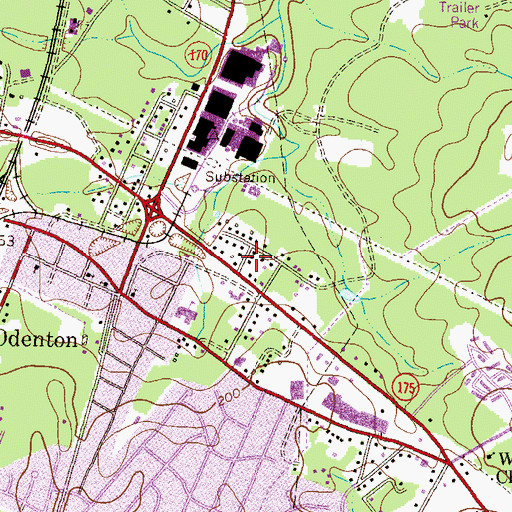 Topographic Map of Bonaventure, MD