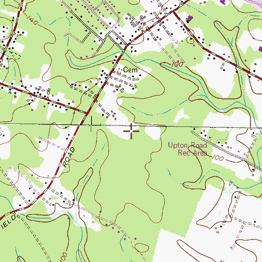 Topographic Map of Derby Farms, MD