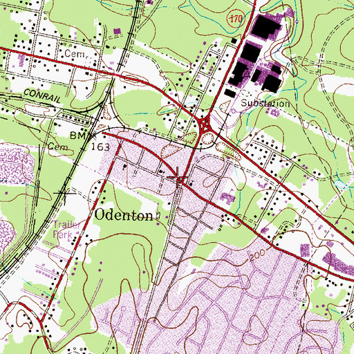 Topographic Map of First Evangelical Lutheran Church, MD