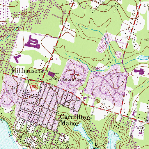 Topographic Map of Kensington, MD