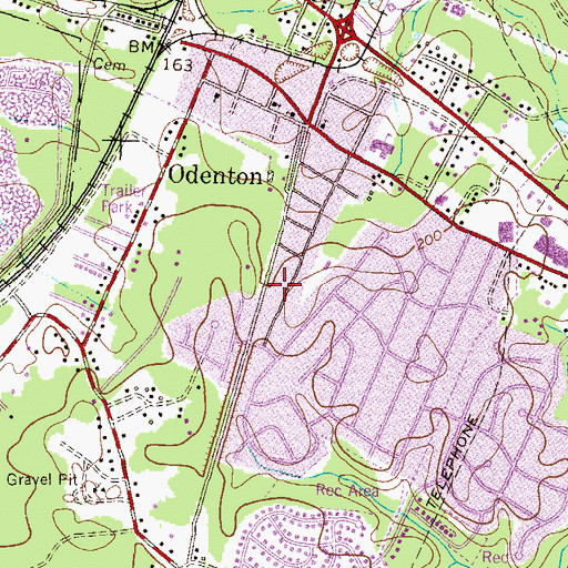 Topographic Map of Kings Ransom, MD
