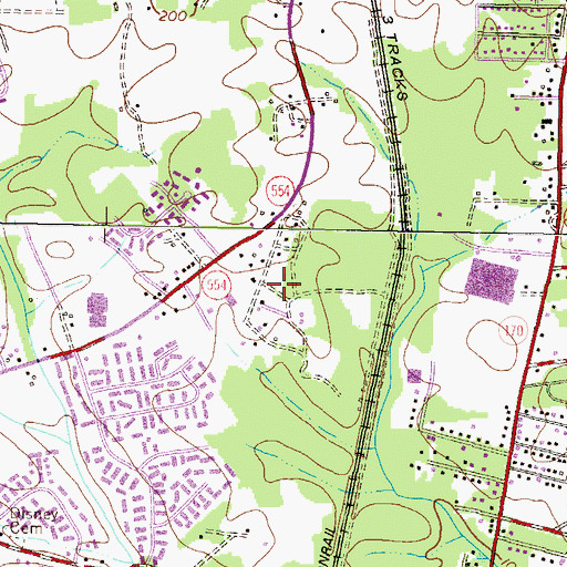 Topographic Map of Pioneer City, MD