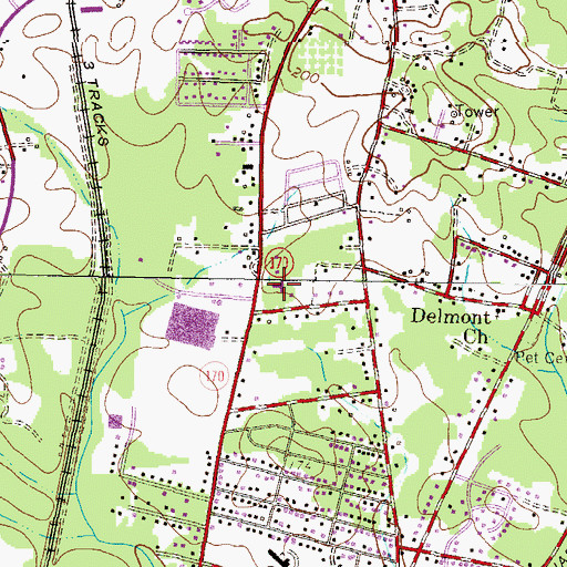 Topographic Map of Severn Baptist Church, MD
