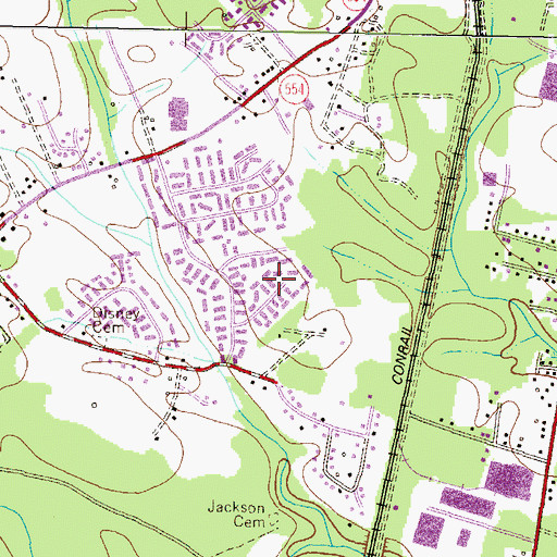 Topographic Map of Spring Meadows, MD
