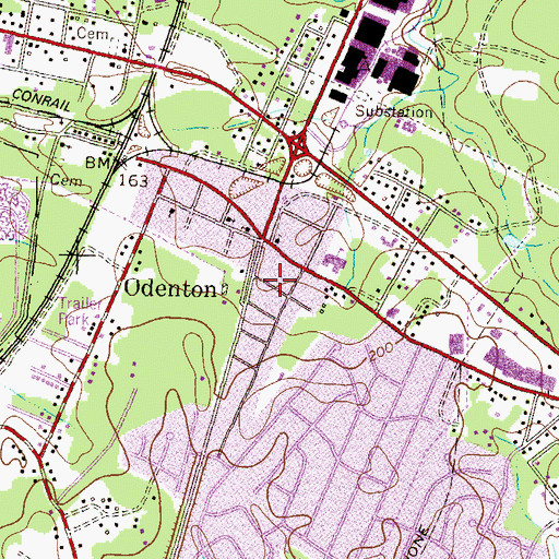 Topographic Map of Stoney Hill, MD