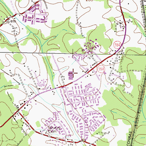 Topographic Map of Van Bokkelen Elementary School, MD