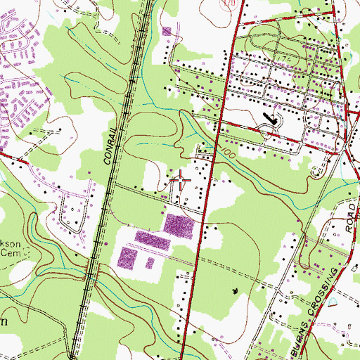 Topographic Map of Windswept Estates, MD