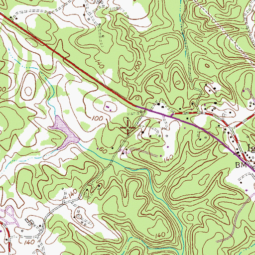 Topographic Map of Honeysuckle Ridge, MD