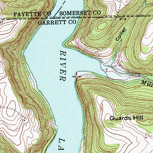 Topographic Map of Guard Post Office (historical), MD