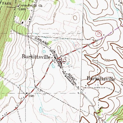 Topographic Map of Saint Paul Lutheran Church, MD
