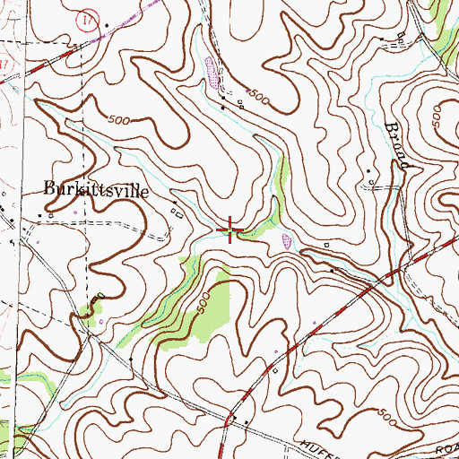Topographic Map of Samuels Run, MD