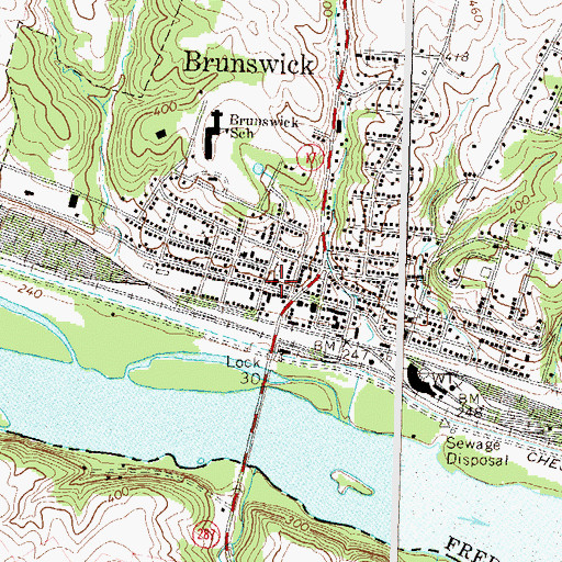 Topographic Map of Brunswick Museum, MD