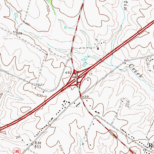 Topographic Map of Interchange 2, MD