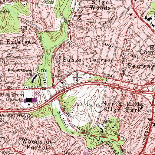 Topographic Map of Argyle Park, MD