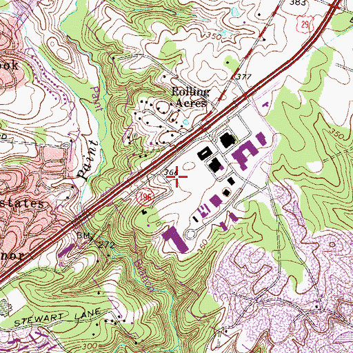 Topographic Map of Cedarcroft Sanitorium (historical), MD