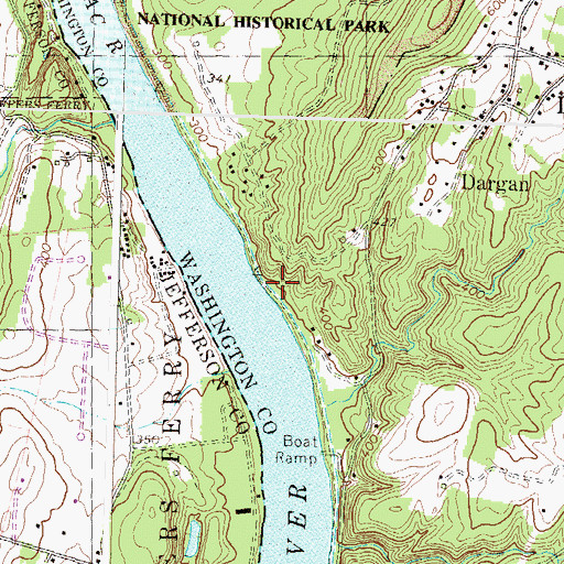 Topographic Map of Dargan Quarry, MD