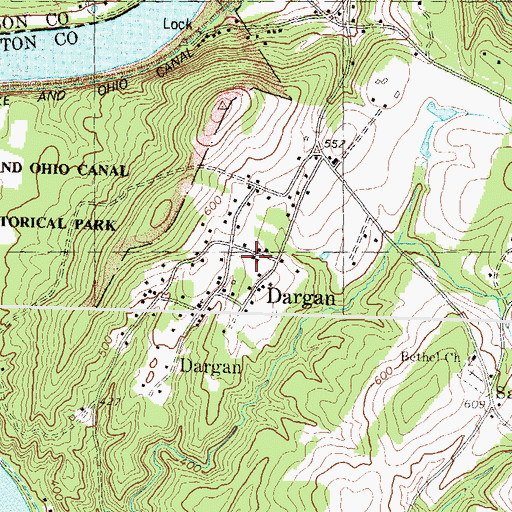 Topographic Map of Antietam Dargan Community Park, MD