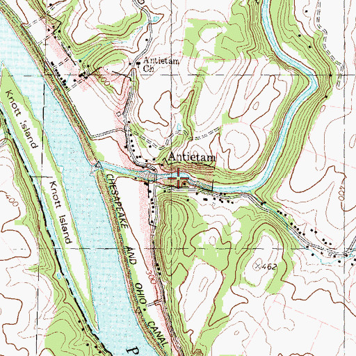 Topographic Map of Antietam Iron Works (historical), MD