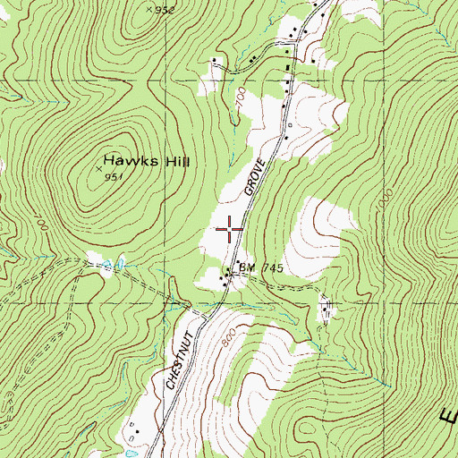 Topographic Map of South County Park, MD
