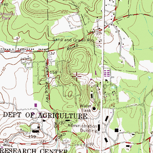 Topographic Map of Monteith (historical), MD