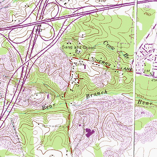 Topographic Map of Robeys Farmlets, MD
