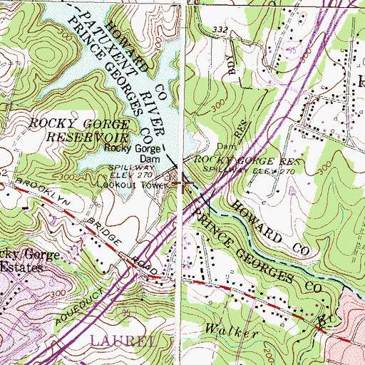 Topographic Map of Willis Pumping Station, MD