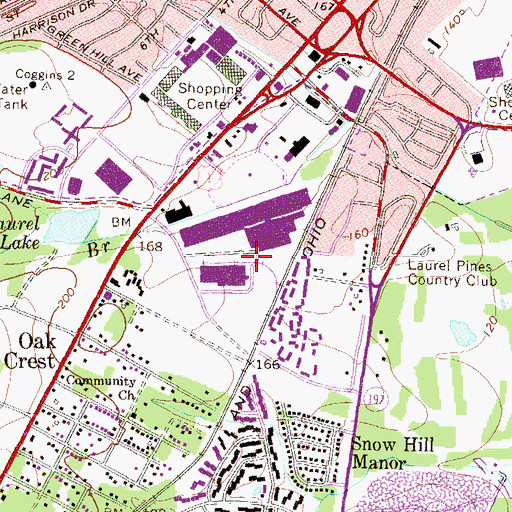 Topographic Map of Avondale School (historical), MD