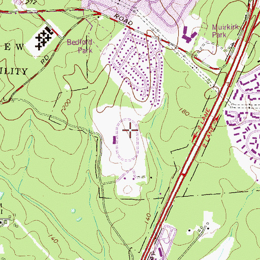 Topographic Map of Capitol College, MD