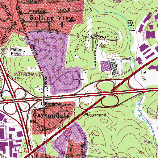 Topographic Map of Cherry Grove, MD