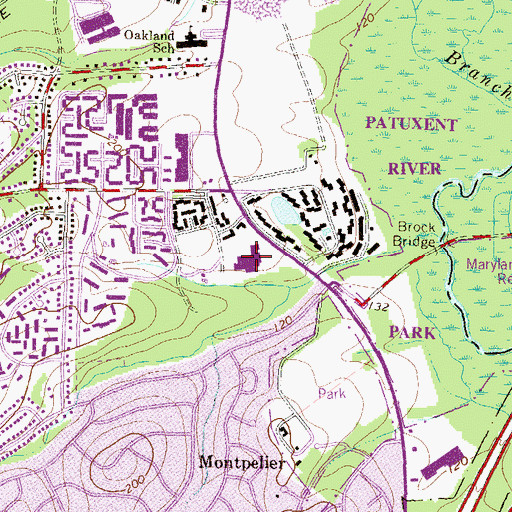 Topographic Map of Deerfield Run Elementary School, MD