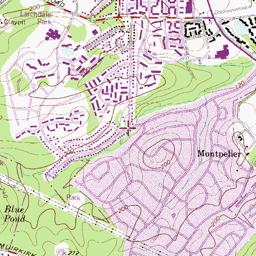 Topographic Map of Faith Baptist Church of South Laurel, MD