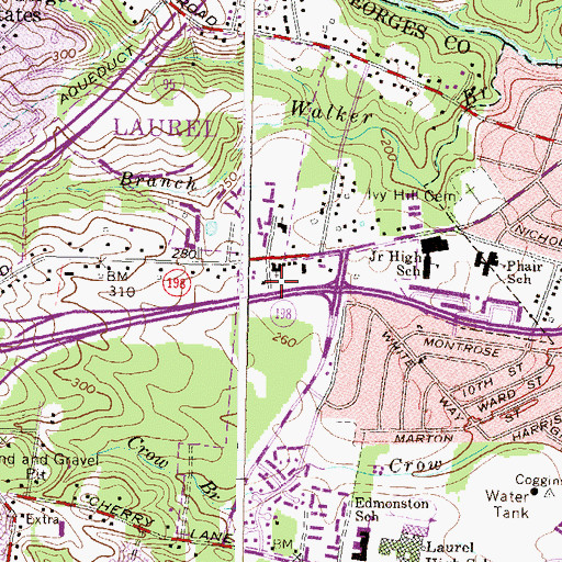 Topographic Map of Holy Trinity Lutheran Church, MD