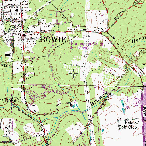 Topographic Map of Huntington South, MD