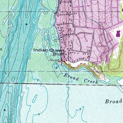 Topographic Map of Indian Queen Point, MD