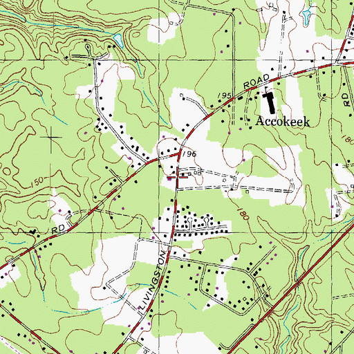 Topographic Map of Accokeek Post Office, MD