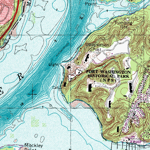 Topographic Map of Fort Washington (historical), MD